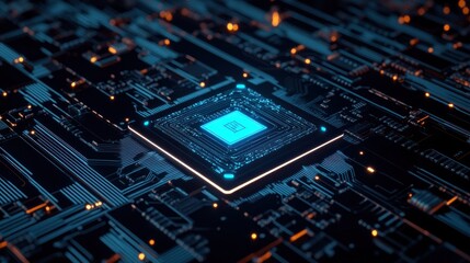 Fototapeta premium Circuit Board, CPU, Technology