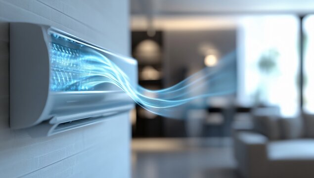 fresh air flowing frow an air conditionner