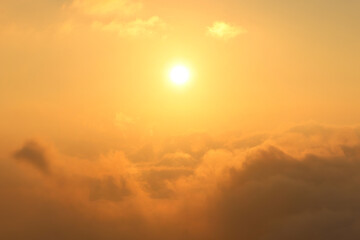 Sunset over the Clouds