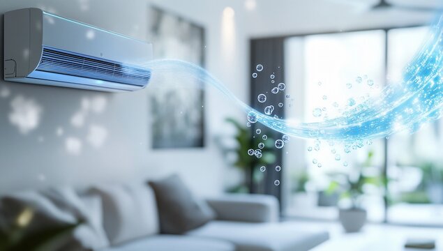 fresh air flowing frow an air conditionner