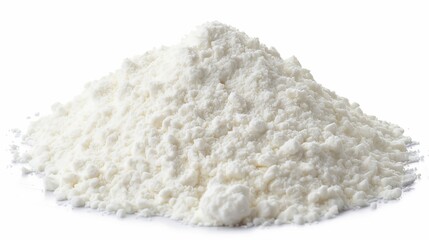 A heap of pristine white wheat flour ideal for baking delicious treats and pastries
