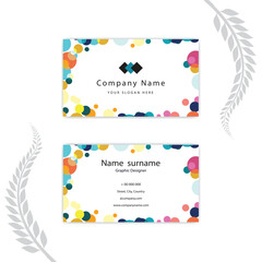 Print Abstract business card template.