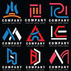 Free vector set of company logo design