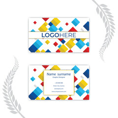 Print Abstract business identity design card template.