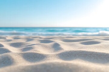 Close up of beach sand patterns created by the winds