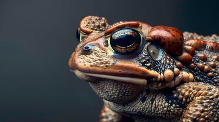 Close-Up Oak Toad Portrait Professional Studio Setting