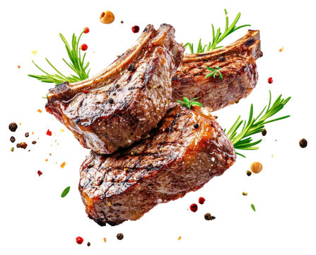 PNG Grill beef Chops steaks meat grilled chops.