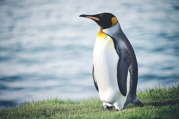 Naklejka premium Moeraki, South Island, New Zealand, Yellow-eyed penguin (Megadyptes antipodes)