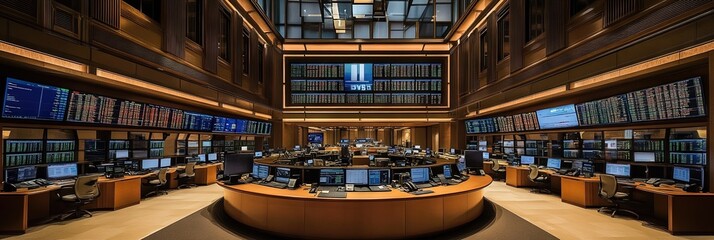 Fototapeta premium a model of a large modern trading room