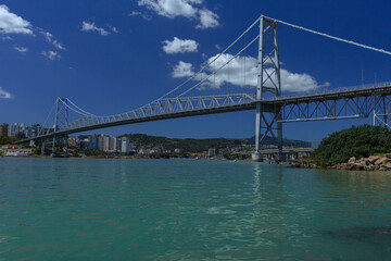Hercilio Luz Bridge in Florianopolis Santa Catarina Brazil.