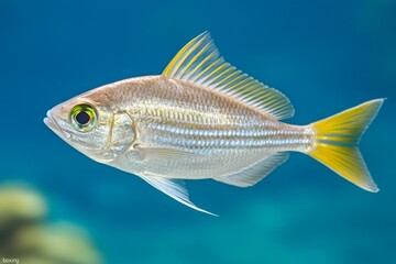 Cow bream / saupe (Sarpa salpa) in the Larvotto Marine Reserve, Monaco, Mediterranean Sea, July 2009.