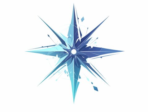 recommend clip art:  Simple wind rose isolated vector illustration showcasing the cardinal directions ，for navigation, geography, or design projects requiring a straightforward representation of wind direction.