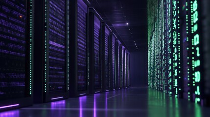 Fototapeta premium Server Room Interior