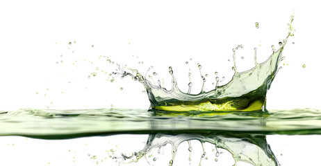 Green liquid splash art