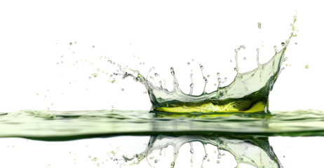 Green liquid splash art