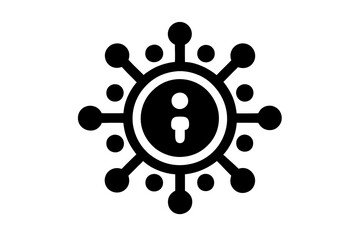 Virus Information Related Vector Glyph Icon