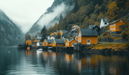 Fototapeta premium AI generator image of view, scenery, landscape, beautiful nature,
