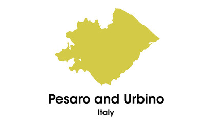 Obraz premium pesaro and urbino italy map