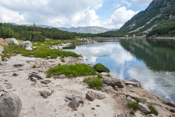 Landscape of The Stinky Lake (Smradlivoto Lake), Rila mountain, Bulgaria