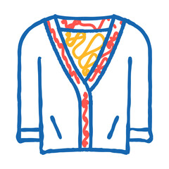 cardigan autumn season doodle icon sketch vector. cardigan autumn season sign. isolated symbol illustration