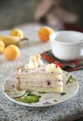 tasty fruit cake on the table