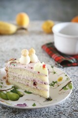 tasty cake on a plate