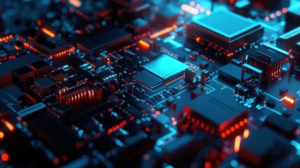 Obraz premium Circuitry: A Close Up