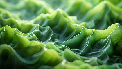 rippled-green-surfaces-soft-organic-flow-abstract-art