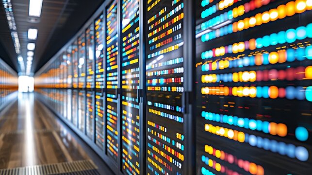 Abstract digital data background illustrating network capabilities and technological innovations