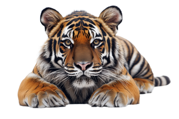 Majestic Tiger Portrait: Close Up of a Powerful Predator