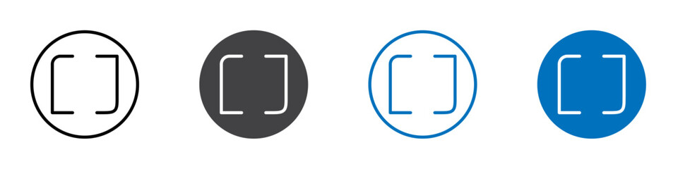 Obraz premium Array icon Isolated on white background vector set