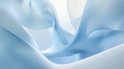 Abstract Blue Fabric Swirling