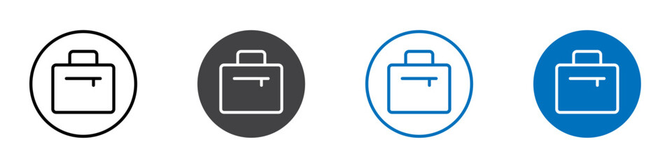Briefcase icon Isolated on white background vector set