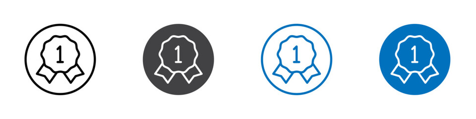 Goldmedal icon Isolated on white background vector set