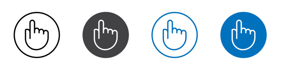 Hand cursor icon Isolated on white background vector set