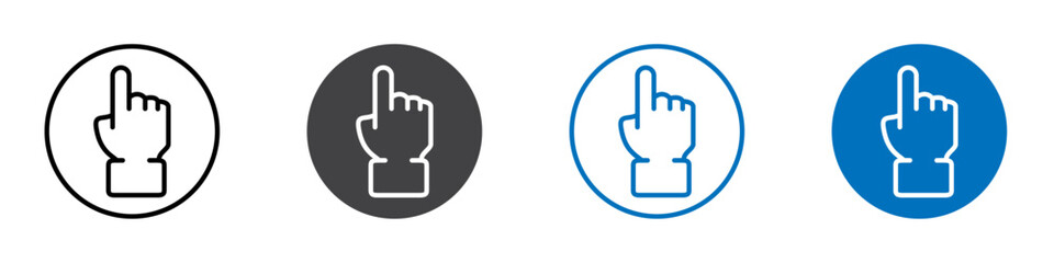 Obraz premium Hand finger icon Isolated on white background vector set