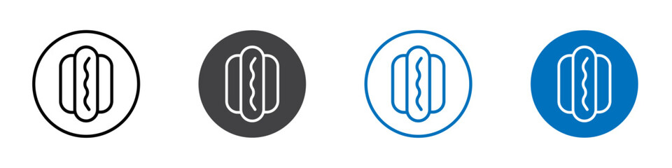 Hotdog icon Isolated on white background vector set