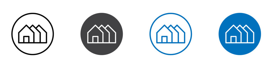 Houses icon Isolated on white background vector set