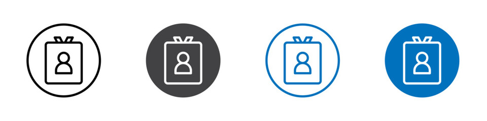 Id card icon Isolated on white background vector set