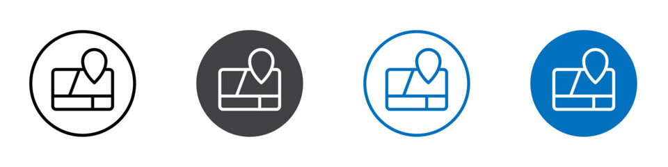 Location icon Isolated on white background vector set