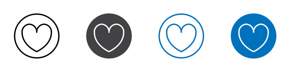 Love icon Isolated on white background vector set