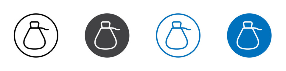 Money bag icon Isolated on white background vector set