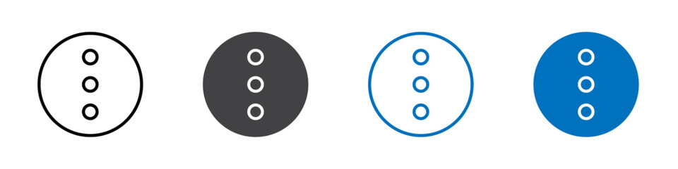 More icon Isolated on white background vector set