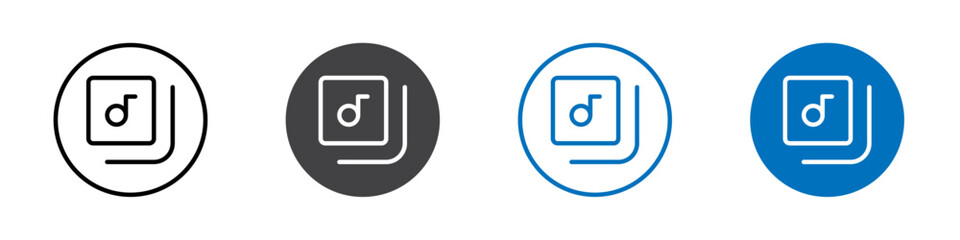 Music collection icon Isolated on white background vector set