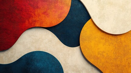 Obraz premium Abstract Colorful Shapes on Textured Background