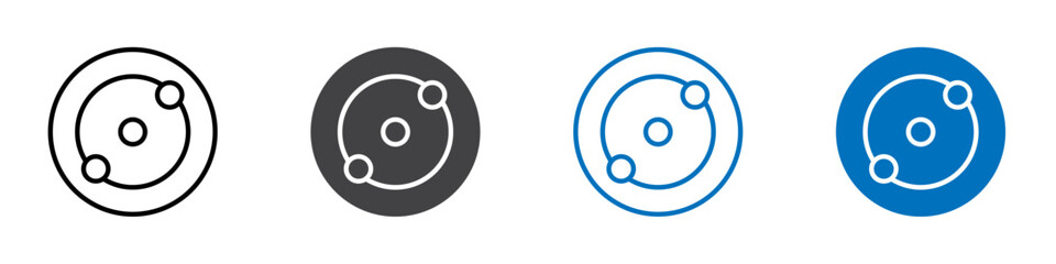 Nucleus icon Isolated on white background vector set