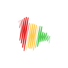 bolivia country map stylized line border vector icon illustration