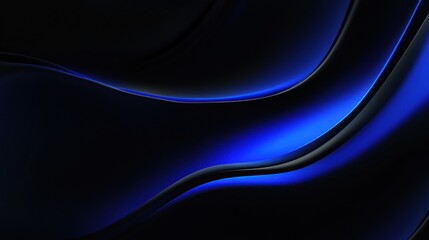 Abstract Blue and Black Waves