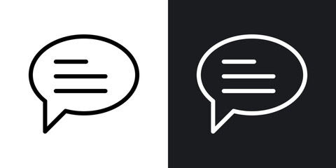 Messagingline in Thin line black color. flat simple vector symbols illustration.