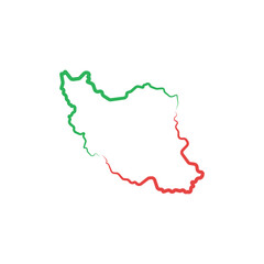 iran country map line border vector icon illustration